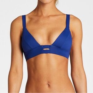 Vitamin A Neutra Bralette Bikini Swim Top in Sapphire Blue